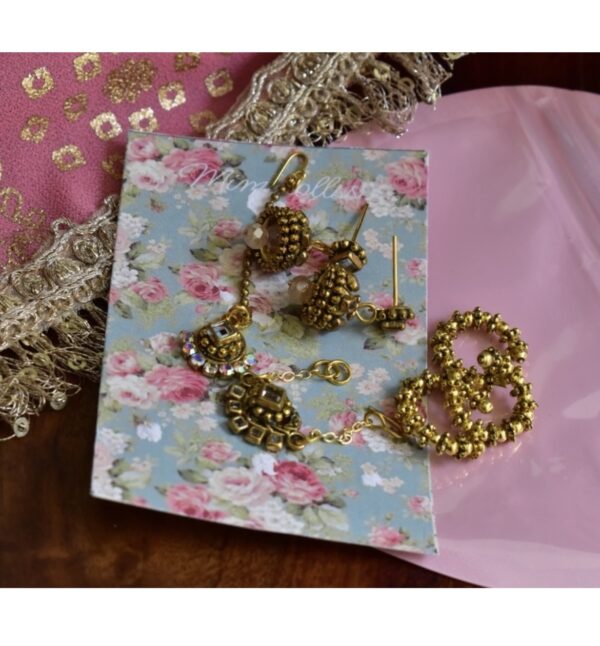 Pastel pink blue wedding lehenga for doll