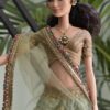 Olive green gold lehenga for doll