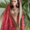 Teal pink bridal lehenga for doll