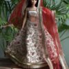 Beige festive lehenga for curvy doll