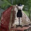 Beige festive lehenga for curvy doll
