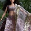 Lilac lehenga for curvy doll