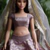Lilac lehenga for curvy doll
