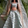 Blue lehenga for curvy doll