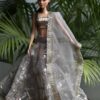 Sparkly grey lehenga for doll