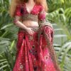 Pink saree for curvy doll