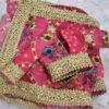 Pink saree for curvy doll