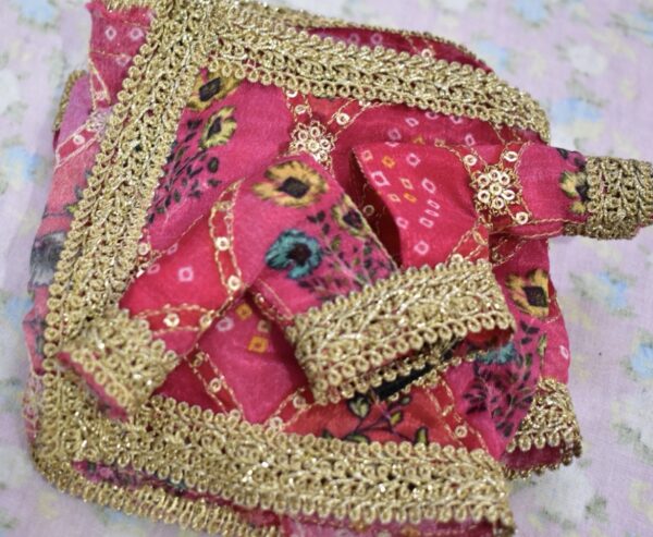 Pink saree for curvy doll