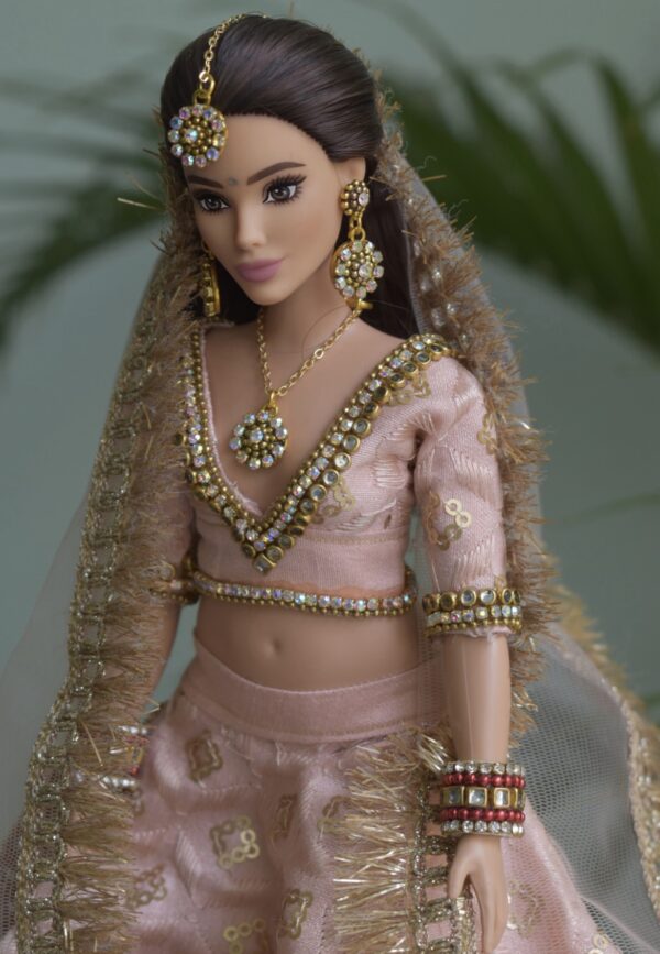 Indian wedding bridal lehenga for curvy doll