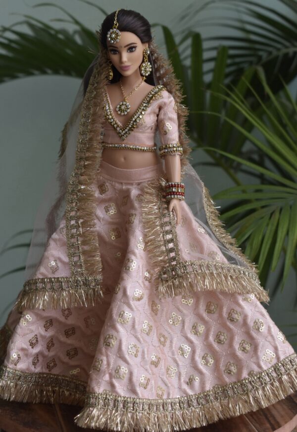 Indian wedding bridal lehenga for curvy doll