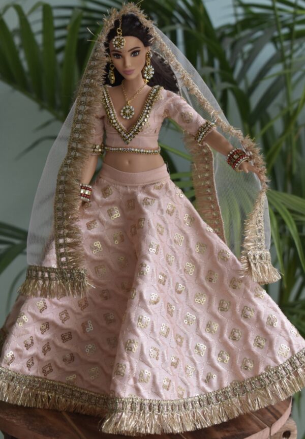 Indian wedding bridal lehenga for curvy doll