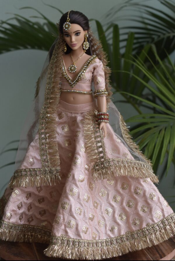 Indian wedding bridal lehenga for curvy doll