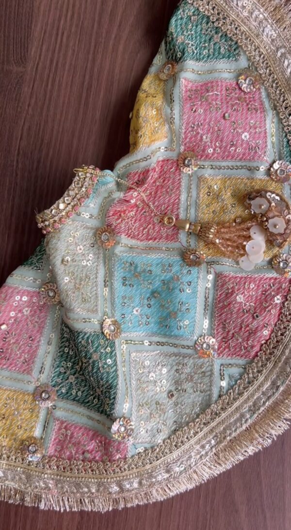 Sparkly Indian wedding bridal outfit for doll