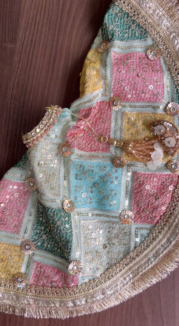 Sparkly Indian wedding bridal outfit for doll