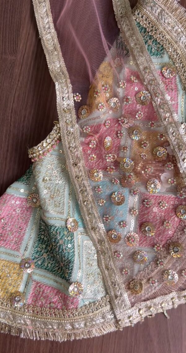 Sparkly Indian wedding bridal outfit for doll