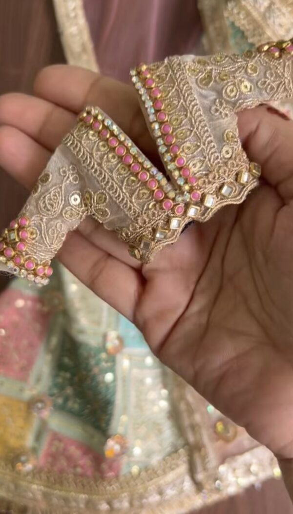 Sparkly Indian wedding bridal outfit for doll