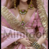 Baby pink sparkly bridal lehenga for curvy doll