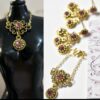 Mauve pink sparkly bridal lehenga for curvy doll