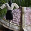 Lilac off white lehenga for curvy doll