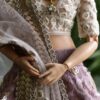 Lilac off white lehenga for curvy doll