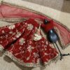 Red bridal lehenga for curvy doll