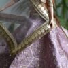 Pretty lilac and gold lehenga for doll