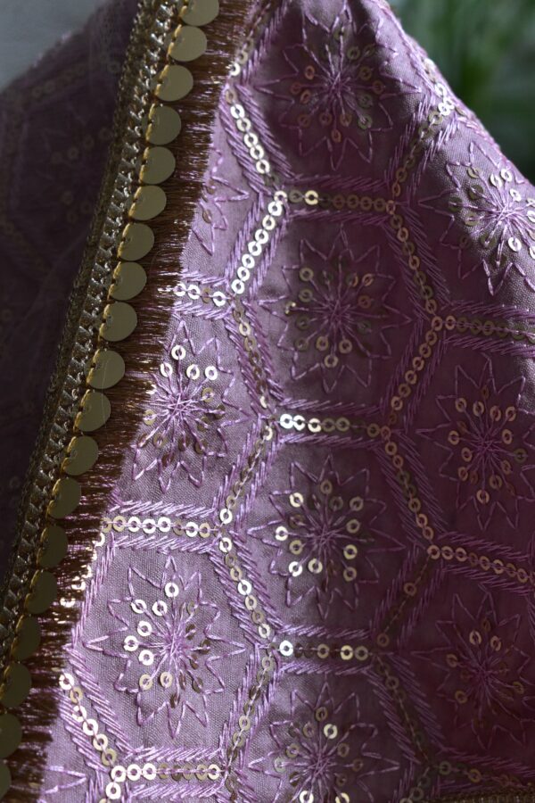 Pretty lilac and gold lehenga for doll