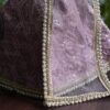 Lilac and gold Indian lehenga for doll with pearl detailing