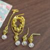 Indian bridal jewelry for doll (white and gold)
