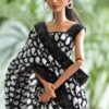 Pretty black saree for barbie doll