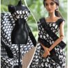 Pretty black saree for barbie doll