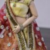 Heavily embellished Indian wedding lehenga for curvy doll
