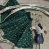 Green gold Indian bridal lehenga for curvy doll