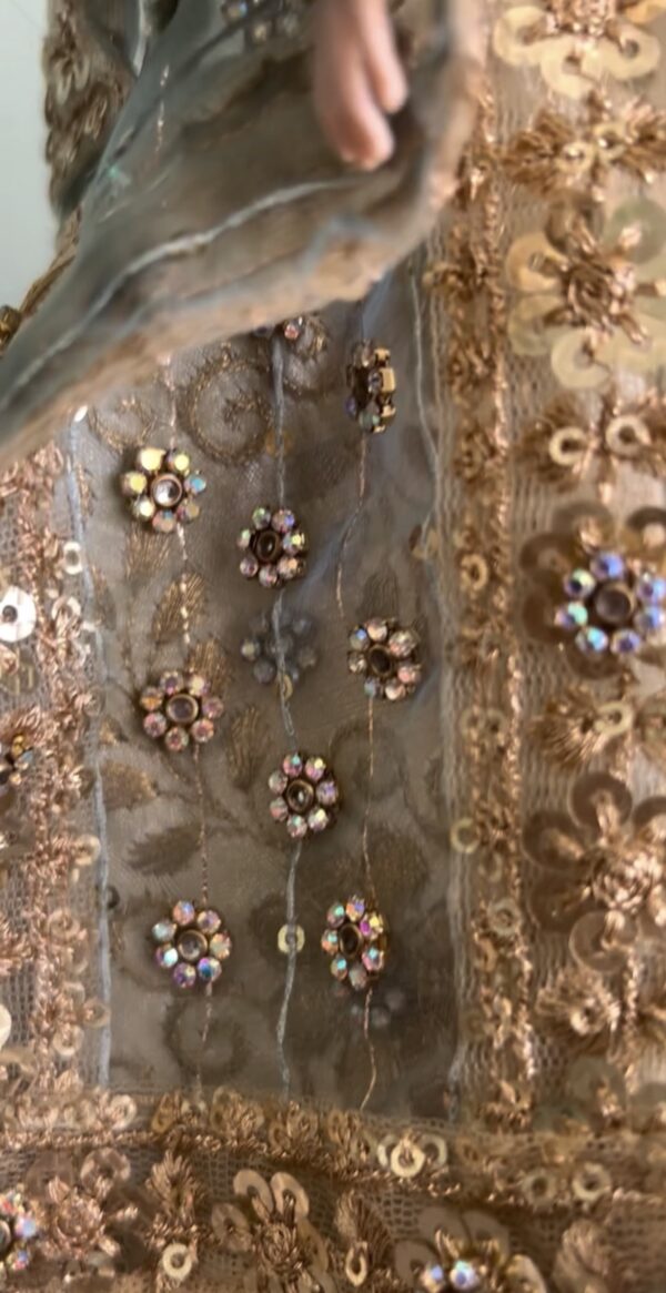 Heavily embellished Indian bridal lehenga for doll
