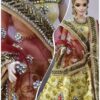 Heavily embellished Indian wedding lehenga for curvy doll