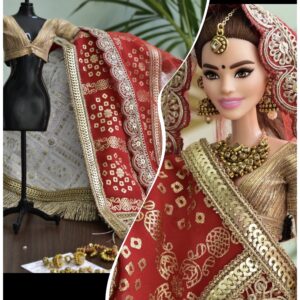 Indian Gujarat bridal outfit for doll