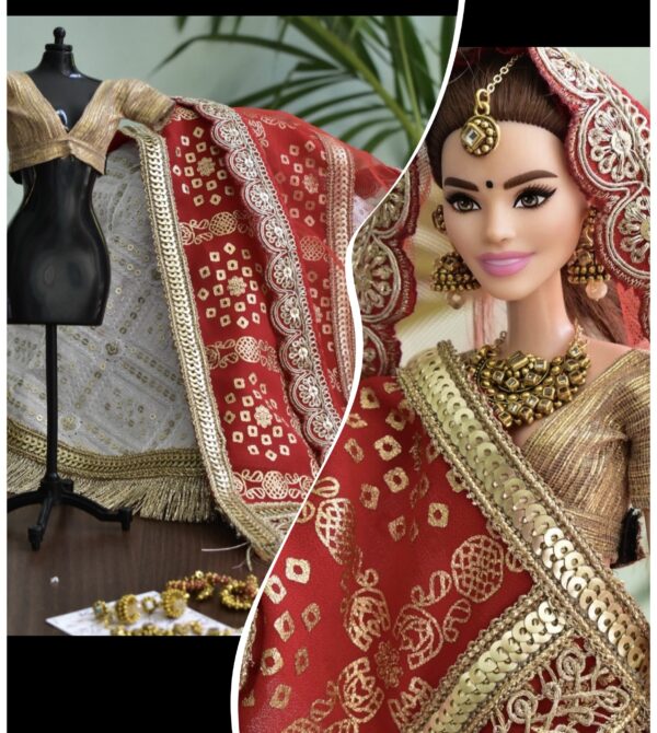 Indian Gujarat bridal outfit for doll