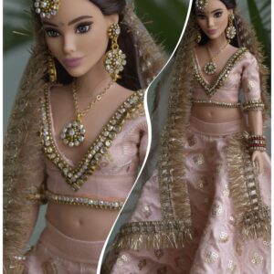 Indian wedding bridal lehenga for curvy doll