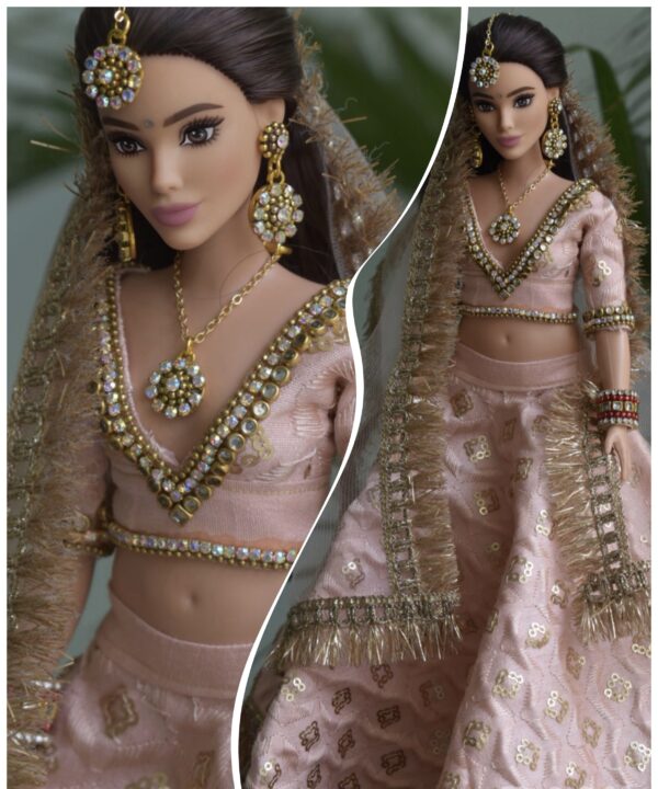Indian wedding bridal lehenga for curvy doll