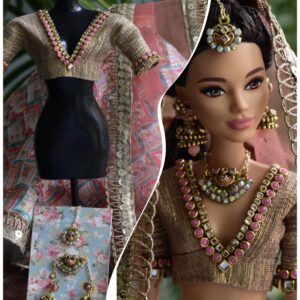 Indian wedding lehenga for doll