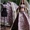 Lilac lehenga for curvy doll