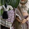 Lilac off white lehenga for curvy doll