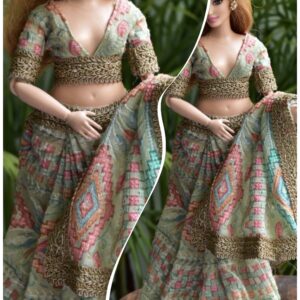 Saree for a curvy doll