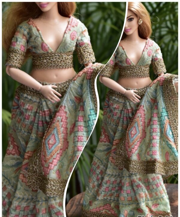 Saree for a curvy doll