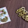 Blue gold Indian bridal lehenga for Barbie doll