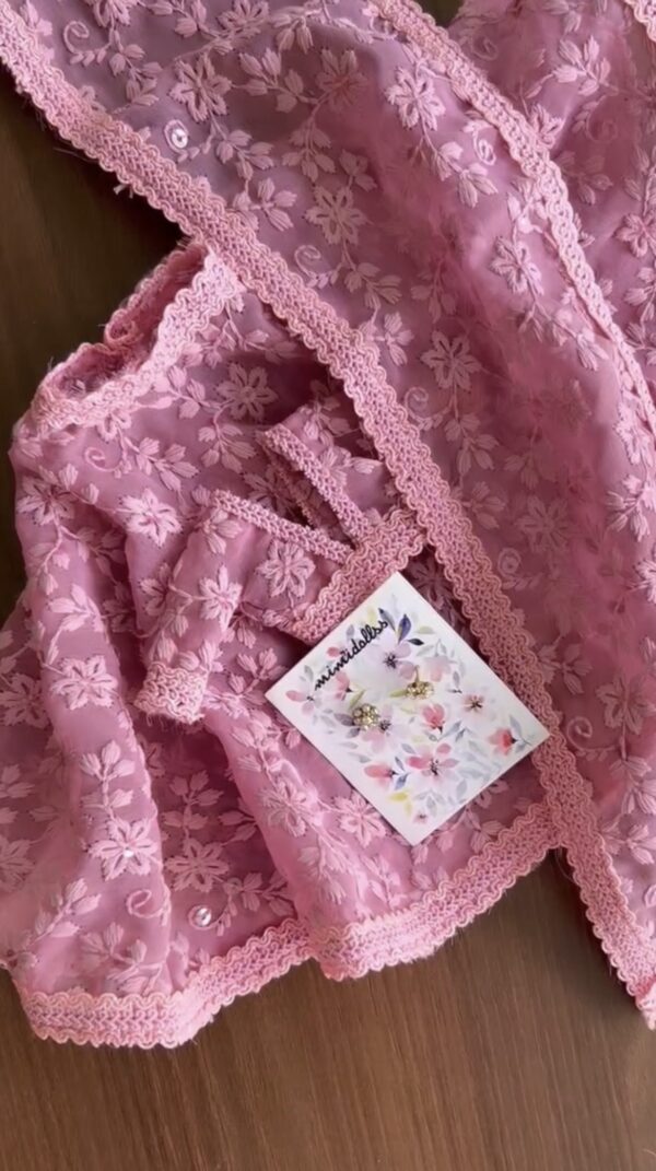 Embroidered purple lehenga for curvy doll