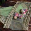 Green tulle saree for doll