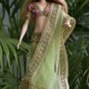 Green tulle saree for doll