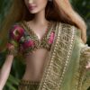 Green tulle saree for doll