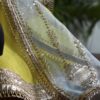 Yellow green and gold Indian bridal lehenga for doll